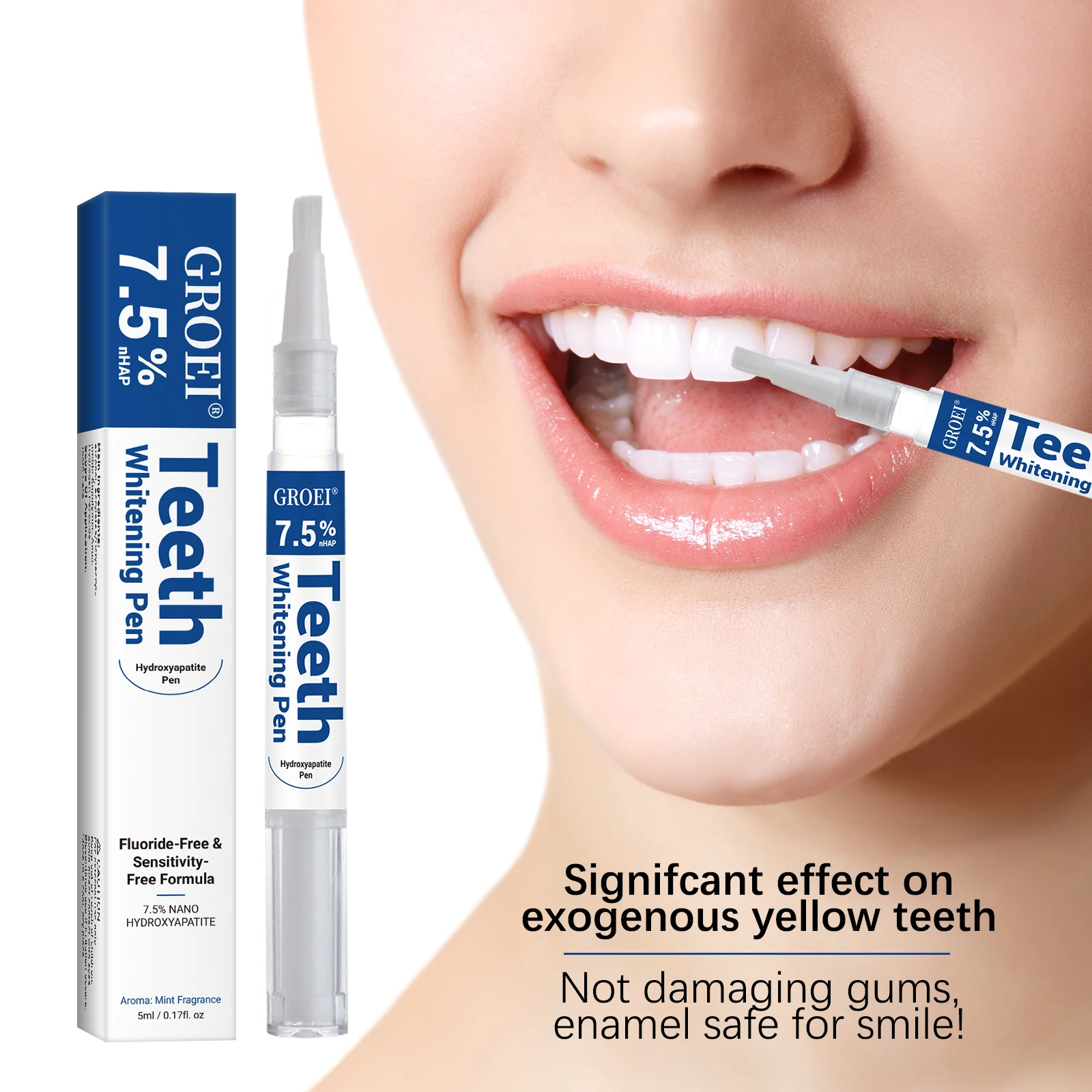 Teeth Whitening Results - Hydroxyapatite Tooth Whitening Pen Dazzling White