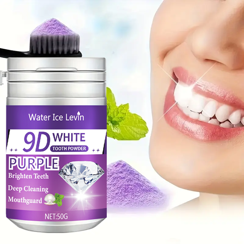 Teeth Whitening Quotes - 9D White Purple Toothpowder. Brighten Teeth,