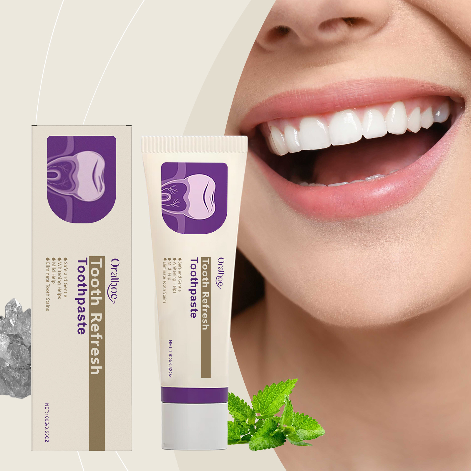 Teeth Whitening Treatment - Teeth Refresh Toothpaste Whitening Freshen Breath