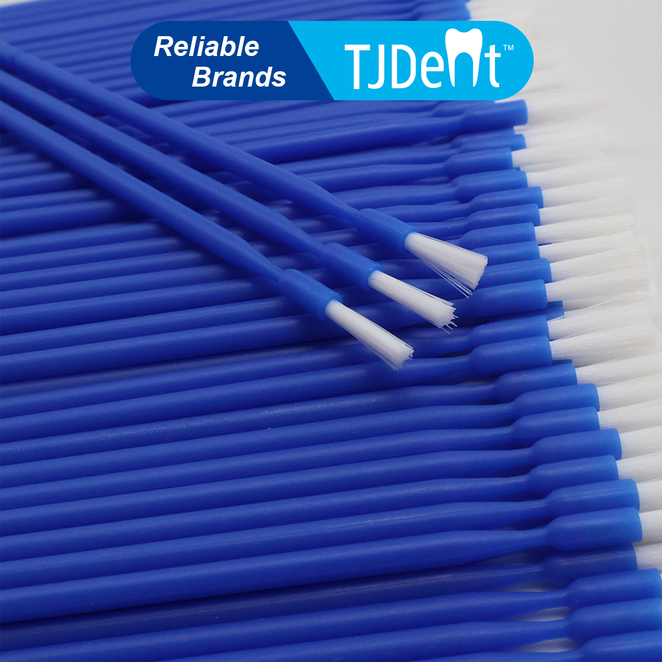 Teeth Whitening Brush - TJDent 100pcs/bag Dental Disposable Long Handle