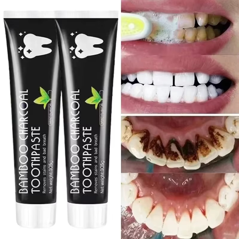 Teeth Whitening Q&M - Whitening Toothpaste Bamboo Charcoal Toothpaste Adsorbs