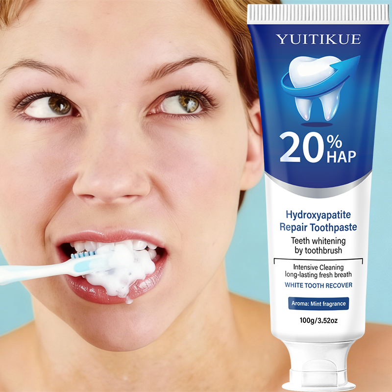 Teeth Whitening Treatment - YUITIKUE 100g20% HAP Hydroxyapatite Repair Toothpaste,