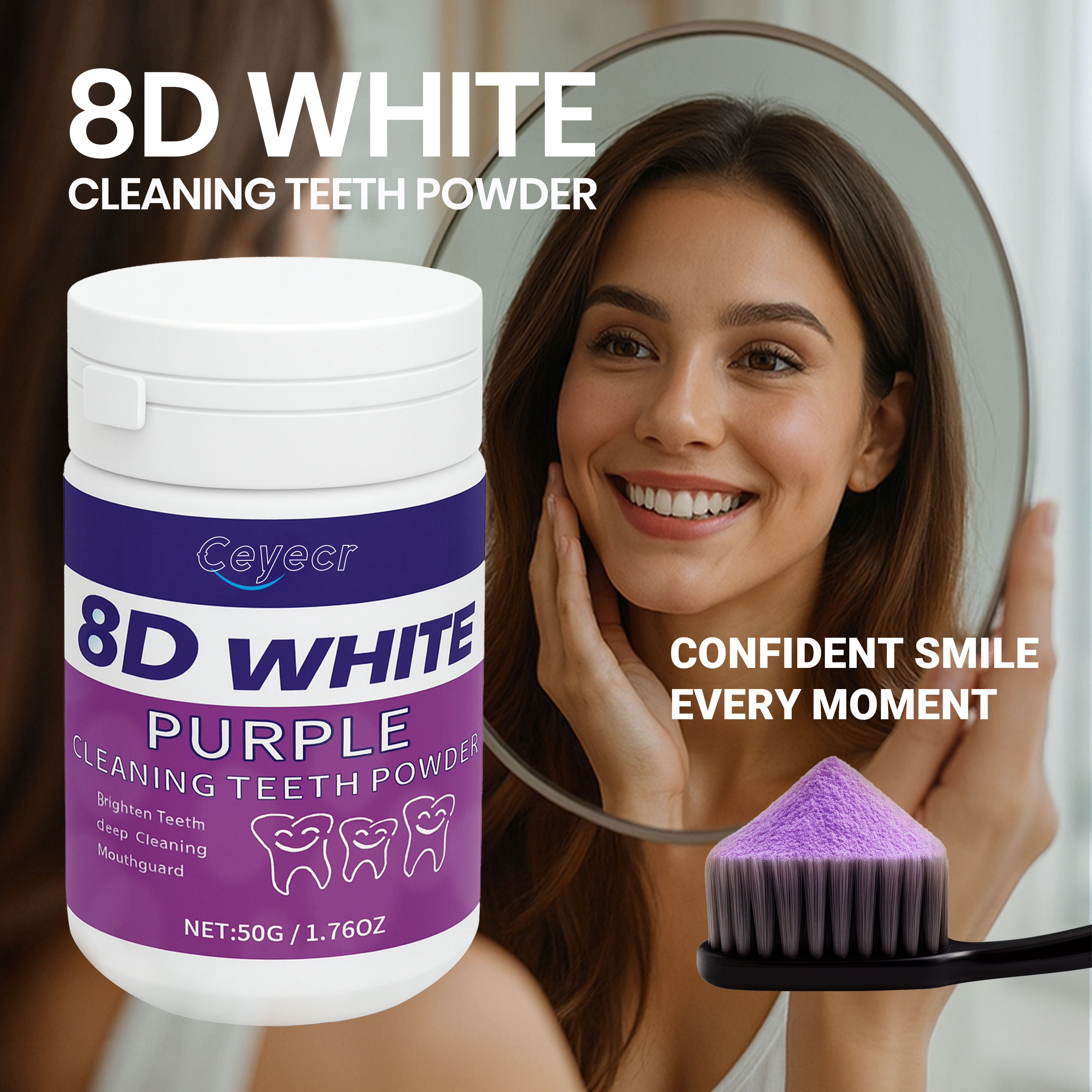Teeth Whitening Quotes - 8D white Teeth Whitening Powder, 50g/1.76.Oz