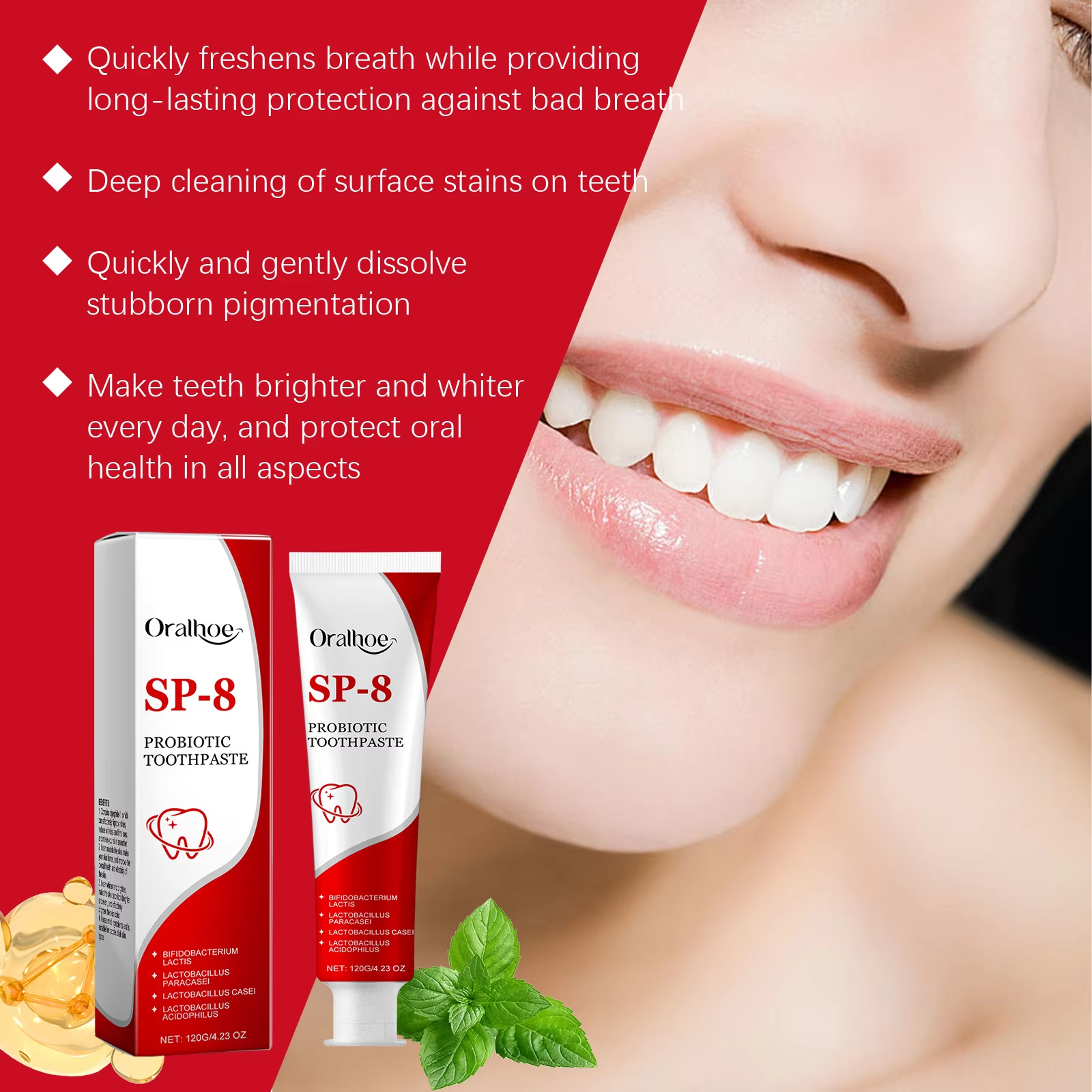 Sp-8 Probiotic Toothpaste Brig - Teeth Whitening Treatment reseña y precio