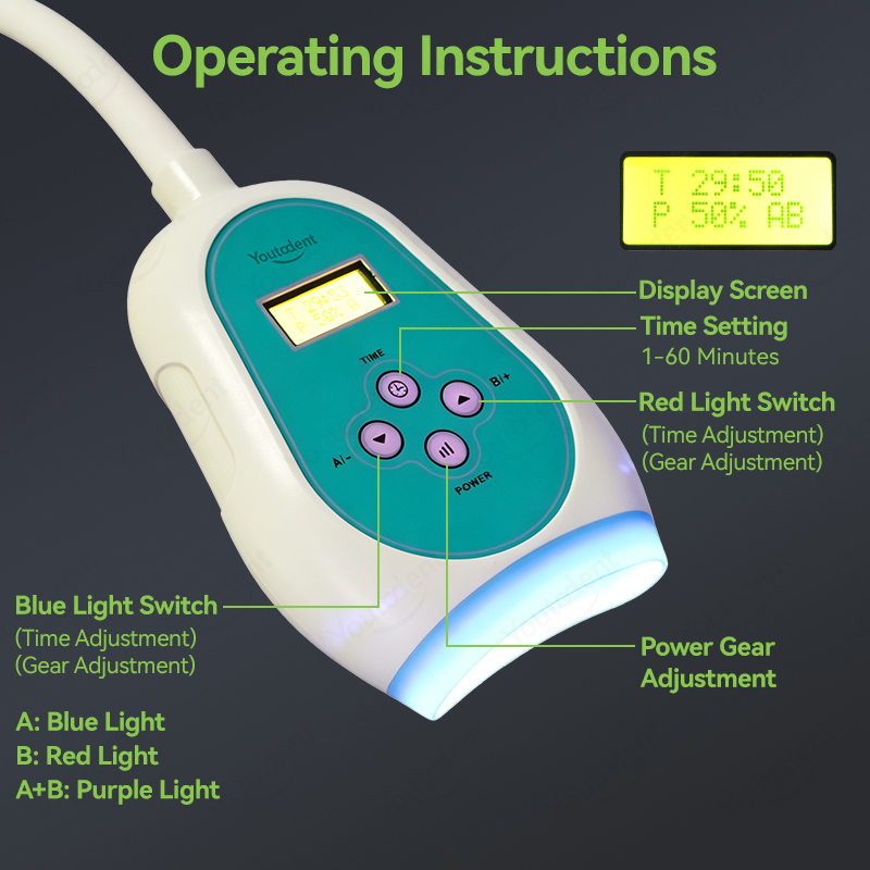 50W Dental Touch Screen 3 Colo - Teeth Whitening Accelerator reseña y precio