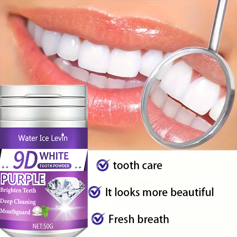 9D White Purple Toothpowder. B - Teeth Whitening Quotes reseña y precio