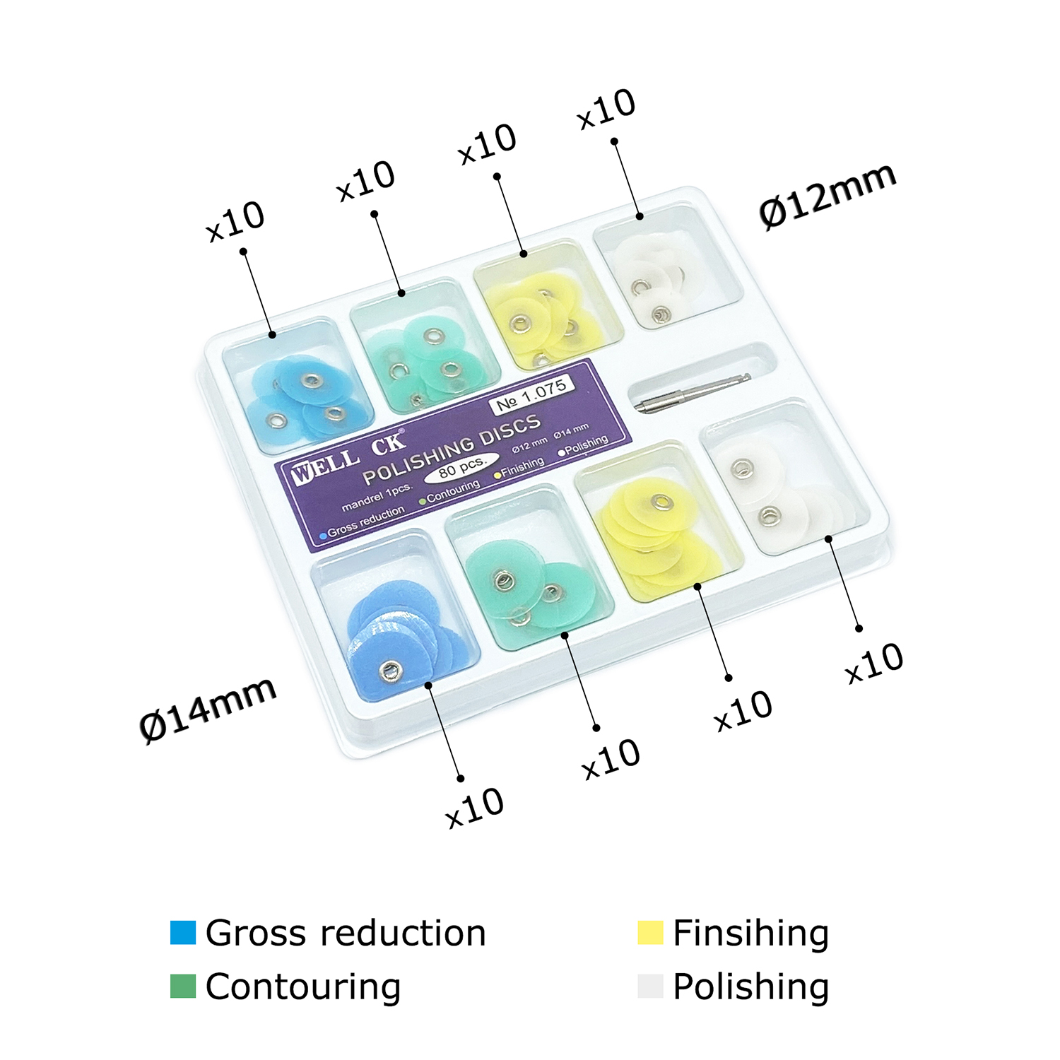 WELL CK 40/80Pcs Dental Polish - Teeth Whitening Home reseña y precio