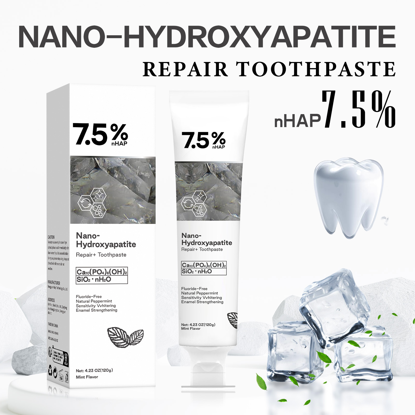 Nano Hydroxyapatite Toothpaste - Teeth Whitening Treatment reseña y precio