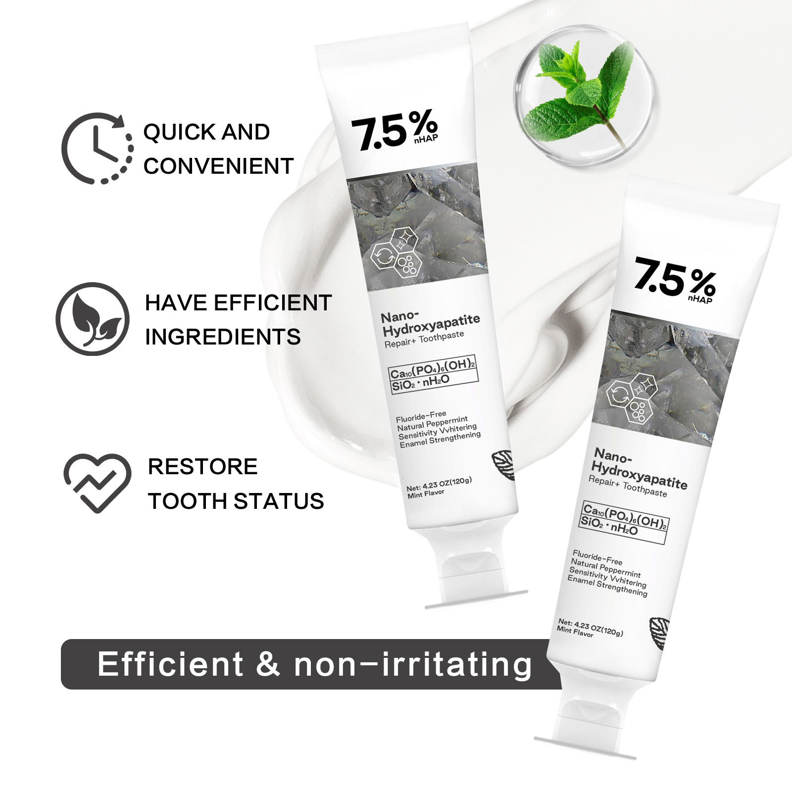 Nano Hydroxyapatite Toothpaste - Teeth Whitening Treatment reseña y precio