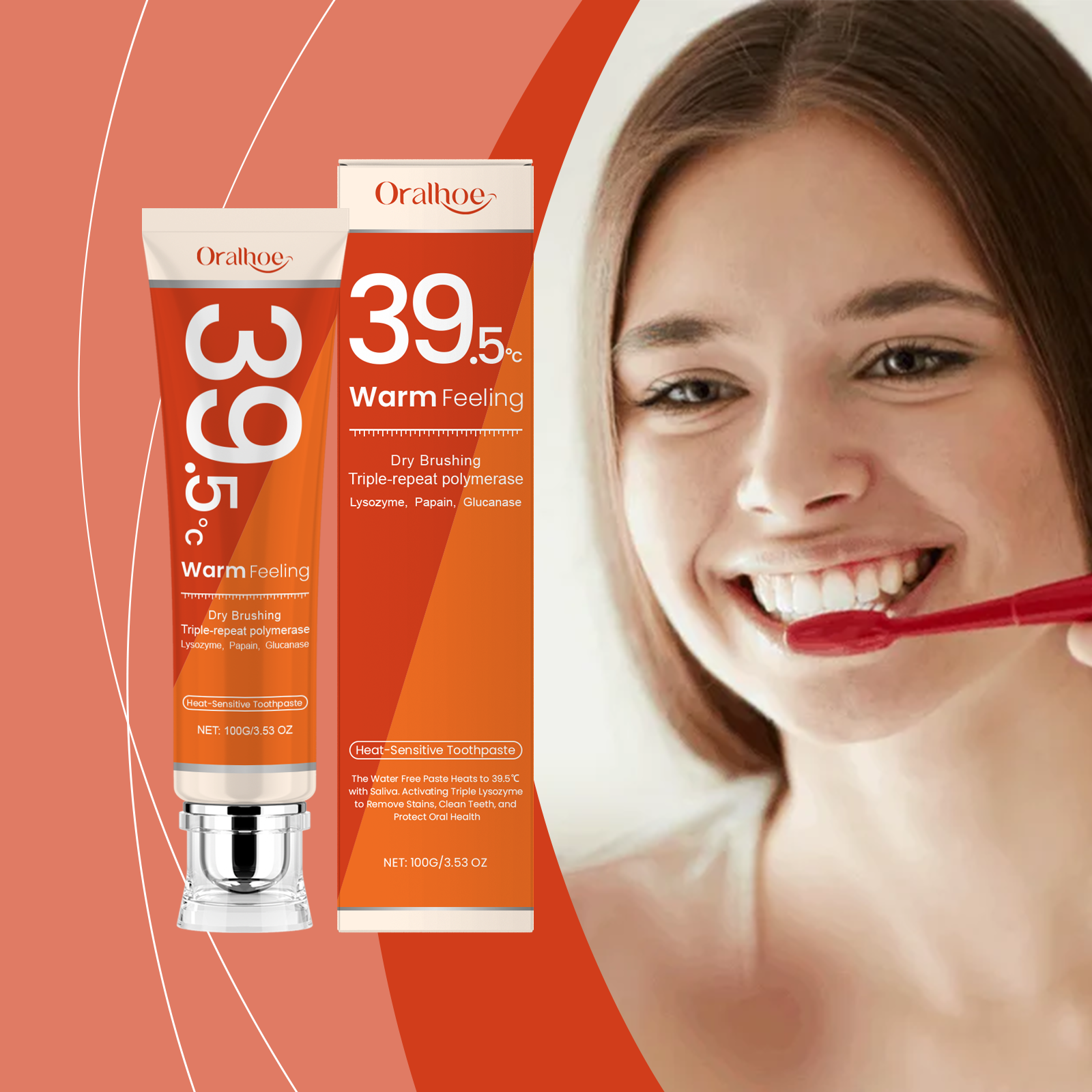 ORALHOE Heat-Sensitive Toothpa - Teeth Whitening Enzymes reseña y precio