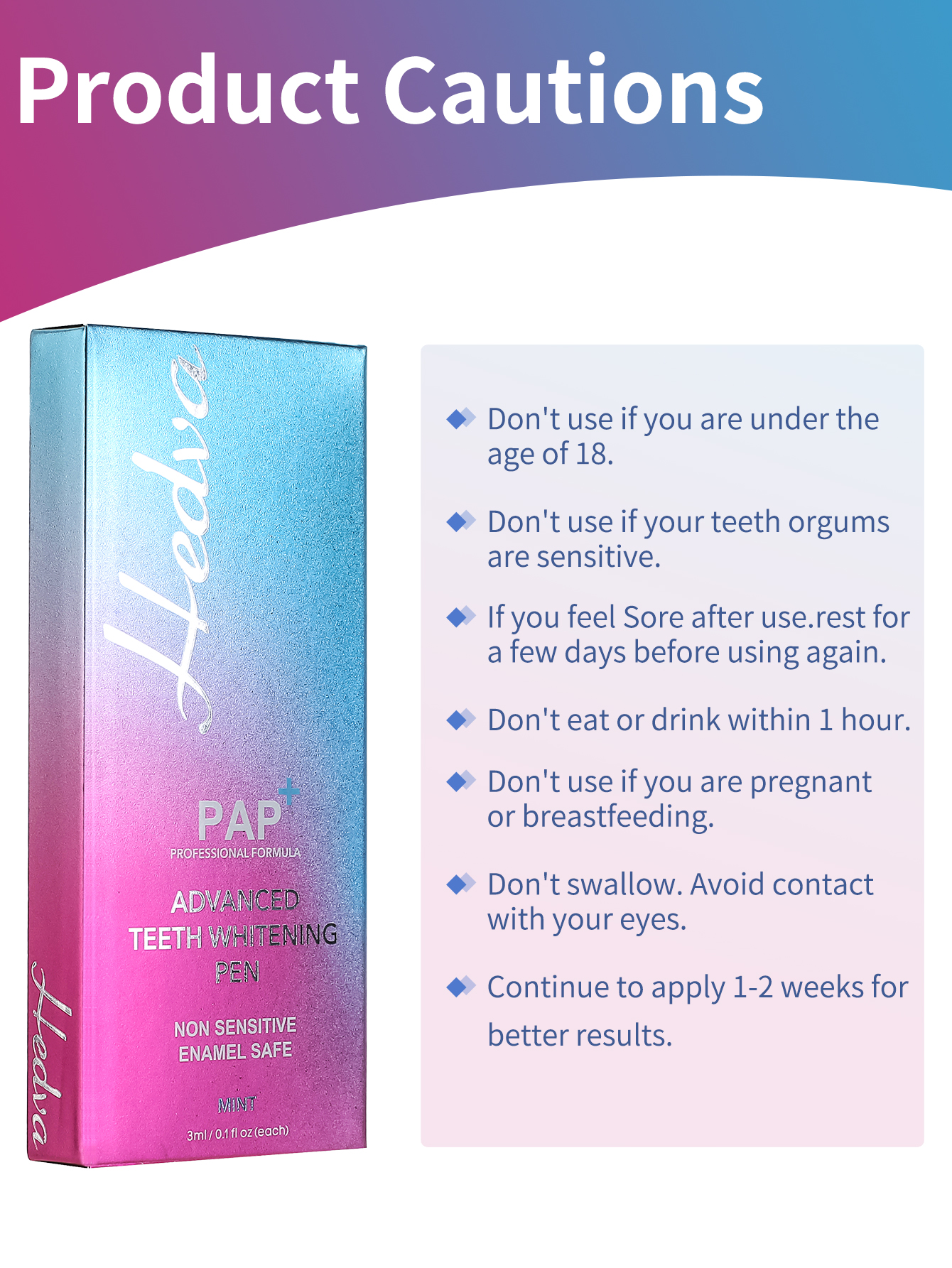 Hedva PAP+ Teeth Whitening Pen - Teeth Paint Whitening reseña y precio