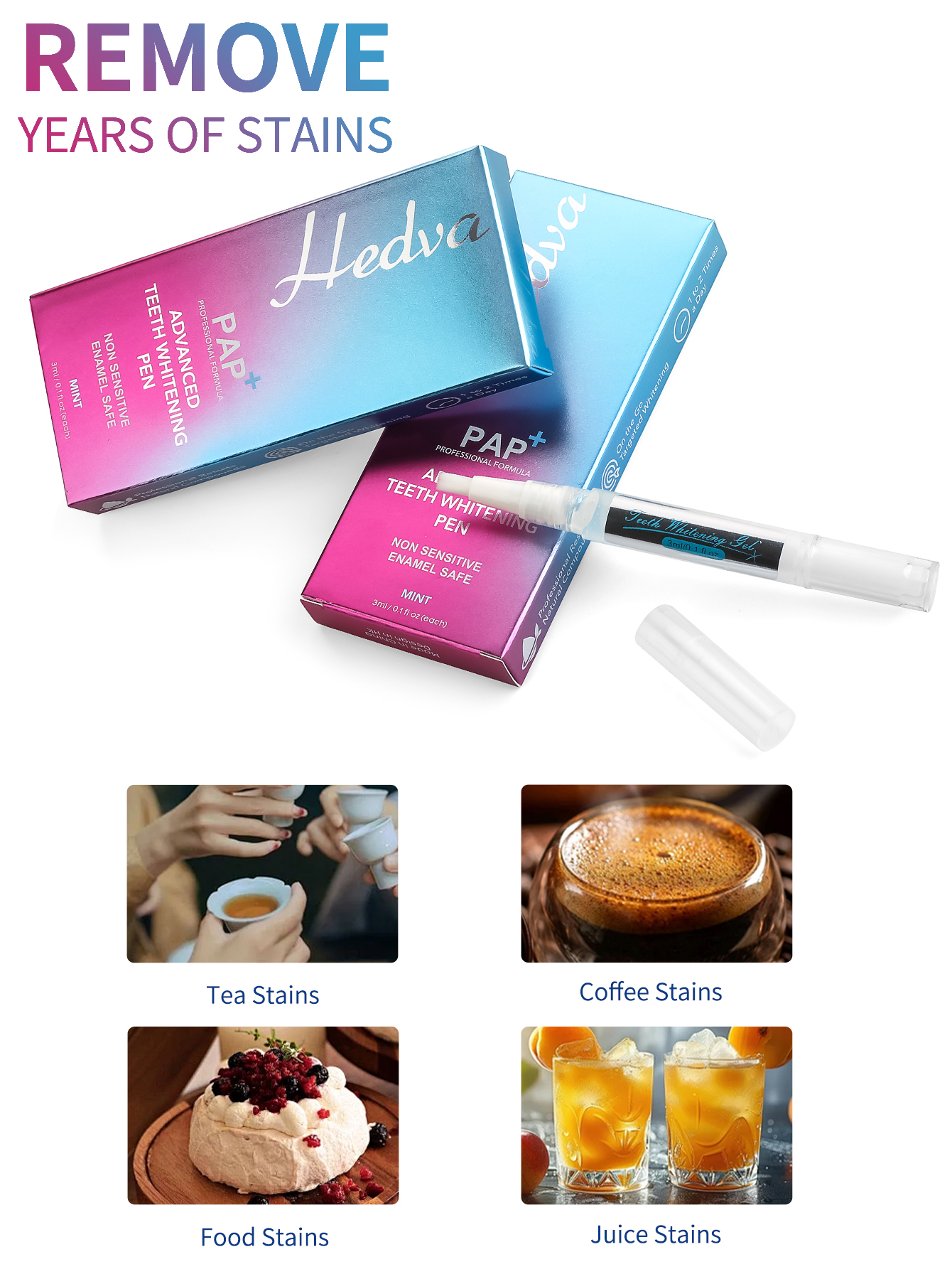 Hedva PAP+ Teeth Whitening Pen - Teeth Paint Whitening reseña y precio
