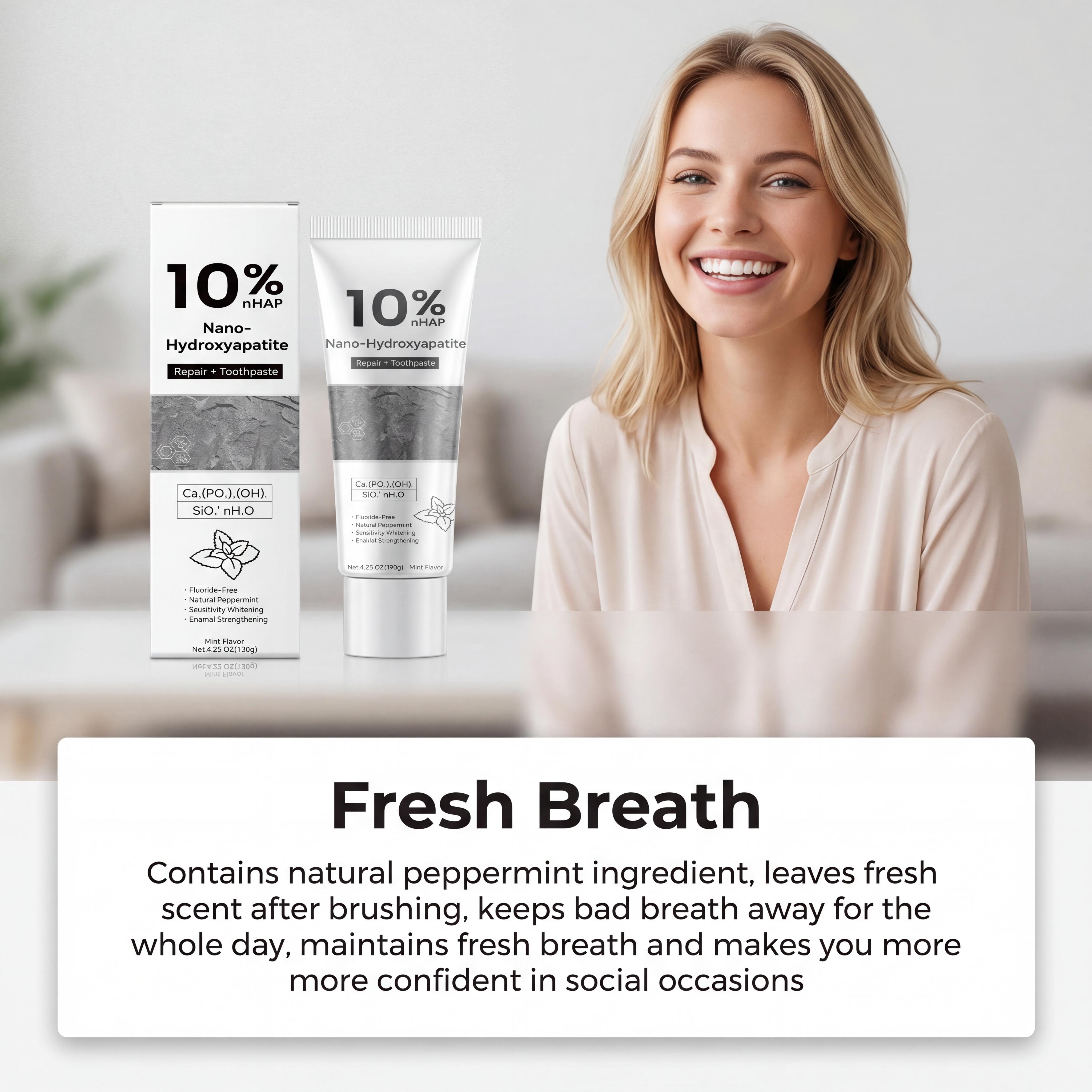 Nano-Hydroxyapatite Toothpaste - Teeth Whitening Treatment reseña y precio