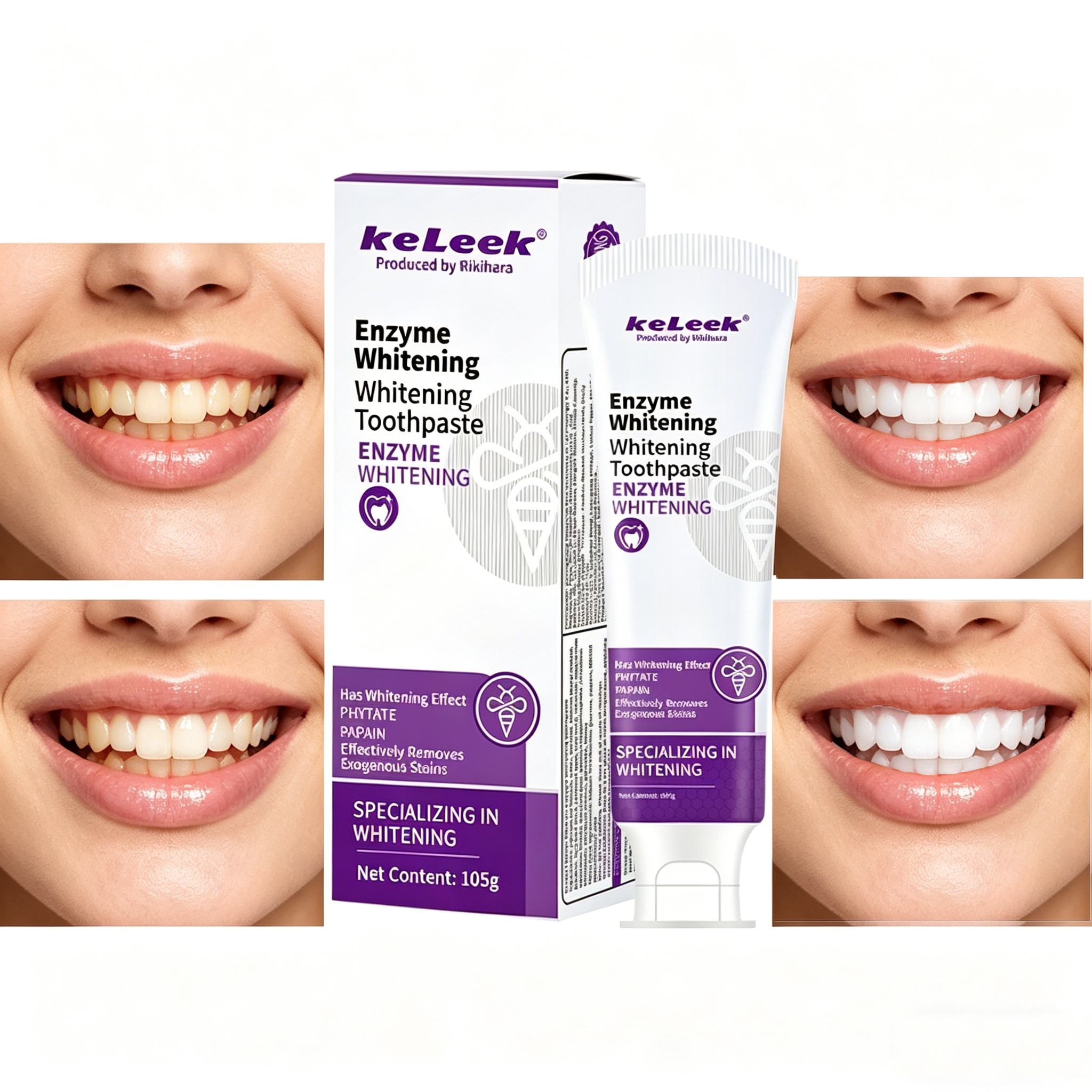KeLeek Enzyme Whitening Toothp - Teeth Whitening Enzymes reseña y precio