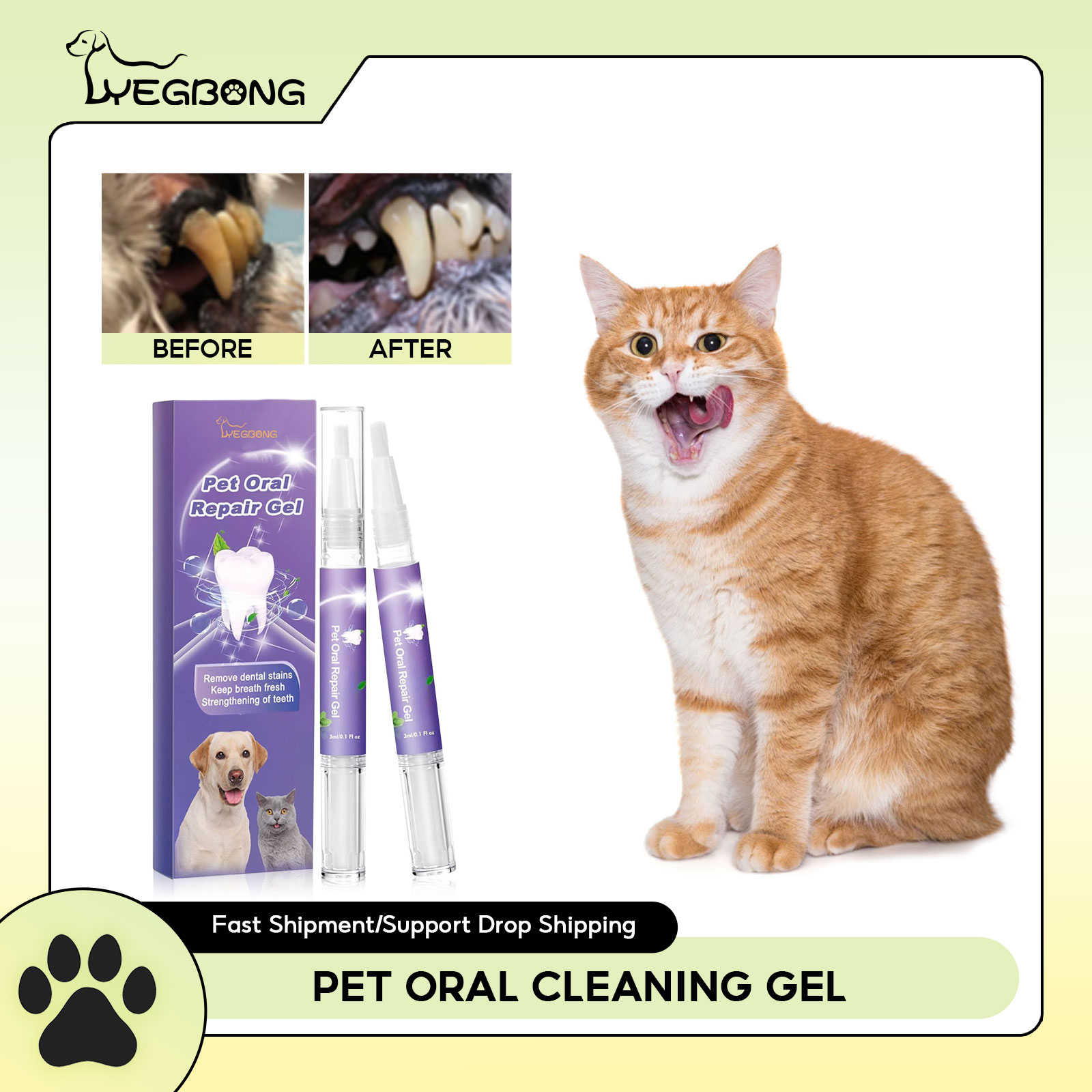Pet Oral Repair Gel Puppy Tart - Teeth Whitening Q&M reseña y precio