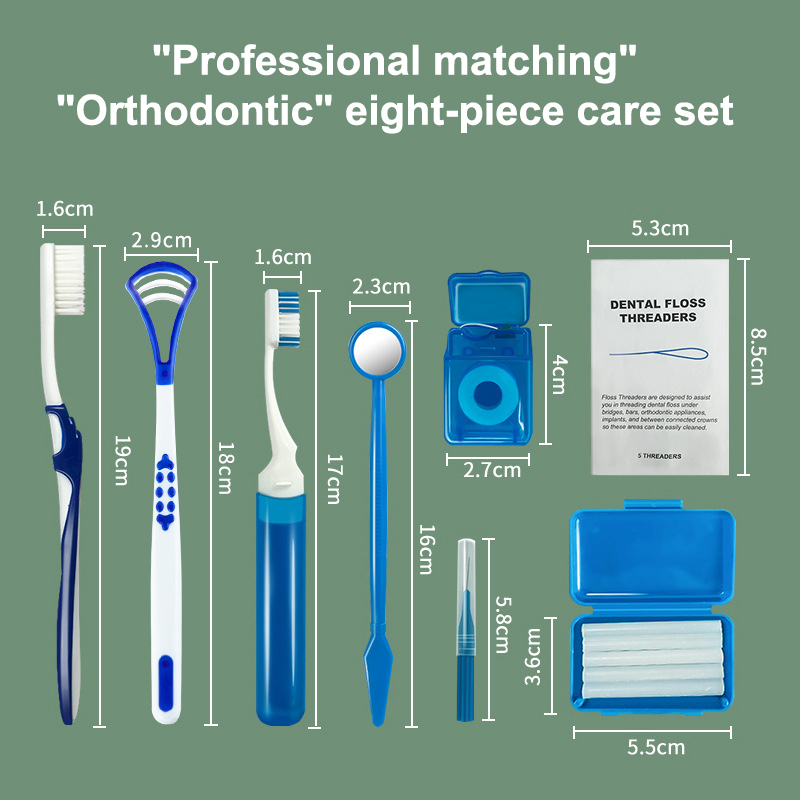 8pcs/set Dental Care Brush Kit - Teeth Whitening Brush reseña y precio