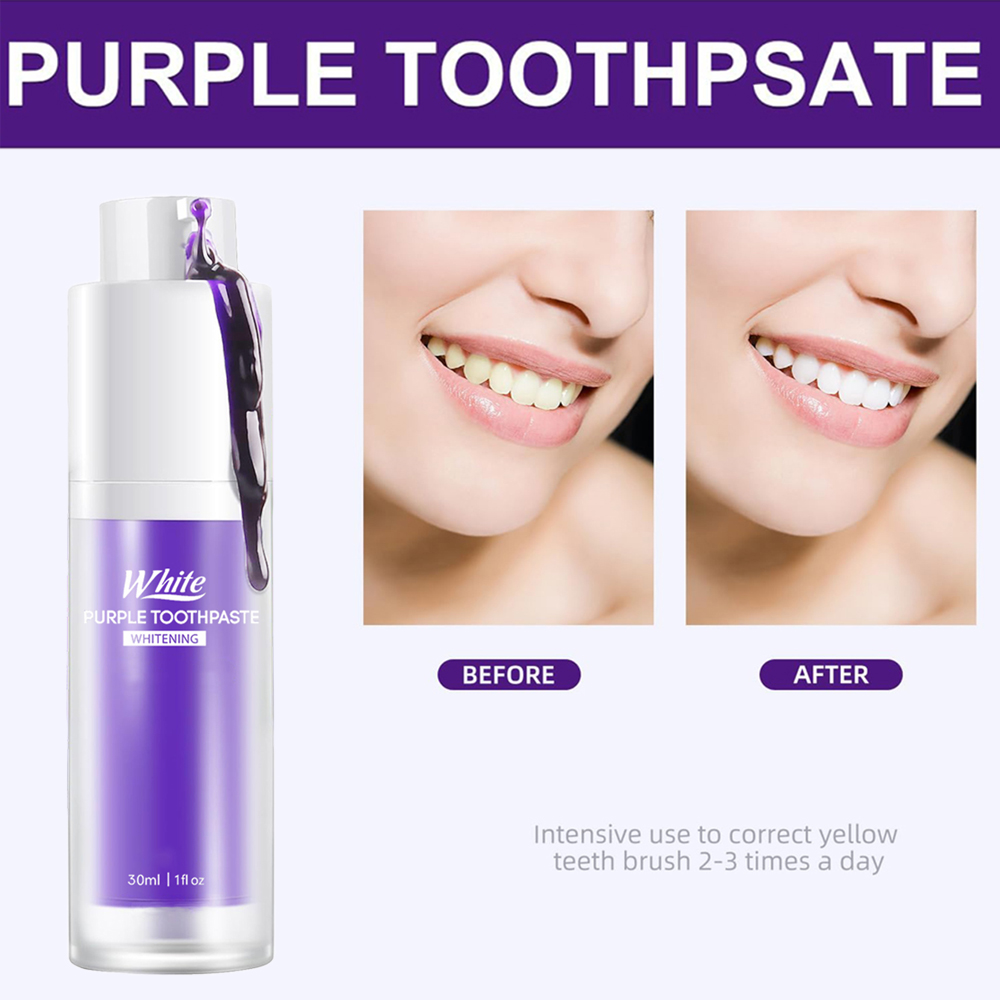 Purple Whitening Toothpaste 30 - Teeth Whitening Treatment reseña y precio