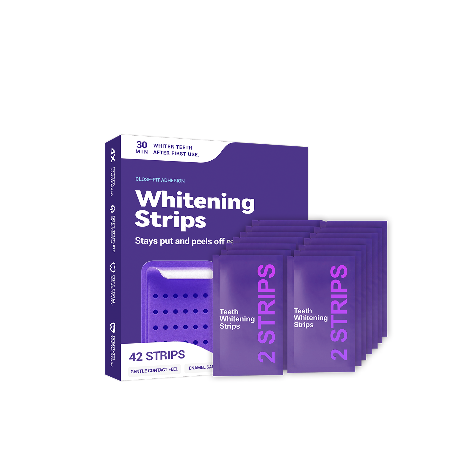 Purple Teeth Whitening Strips  - Teeth Whitening Treatment reseña y precio