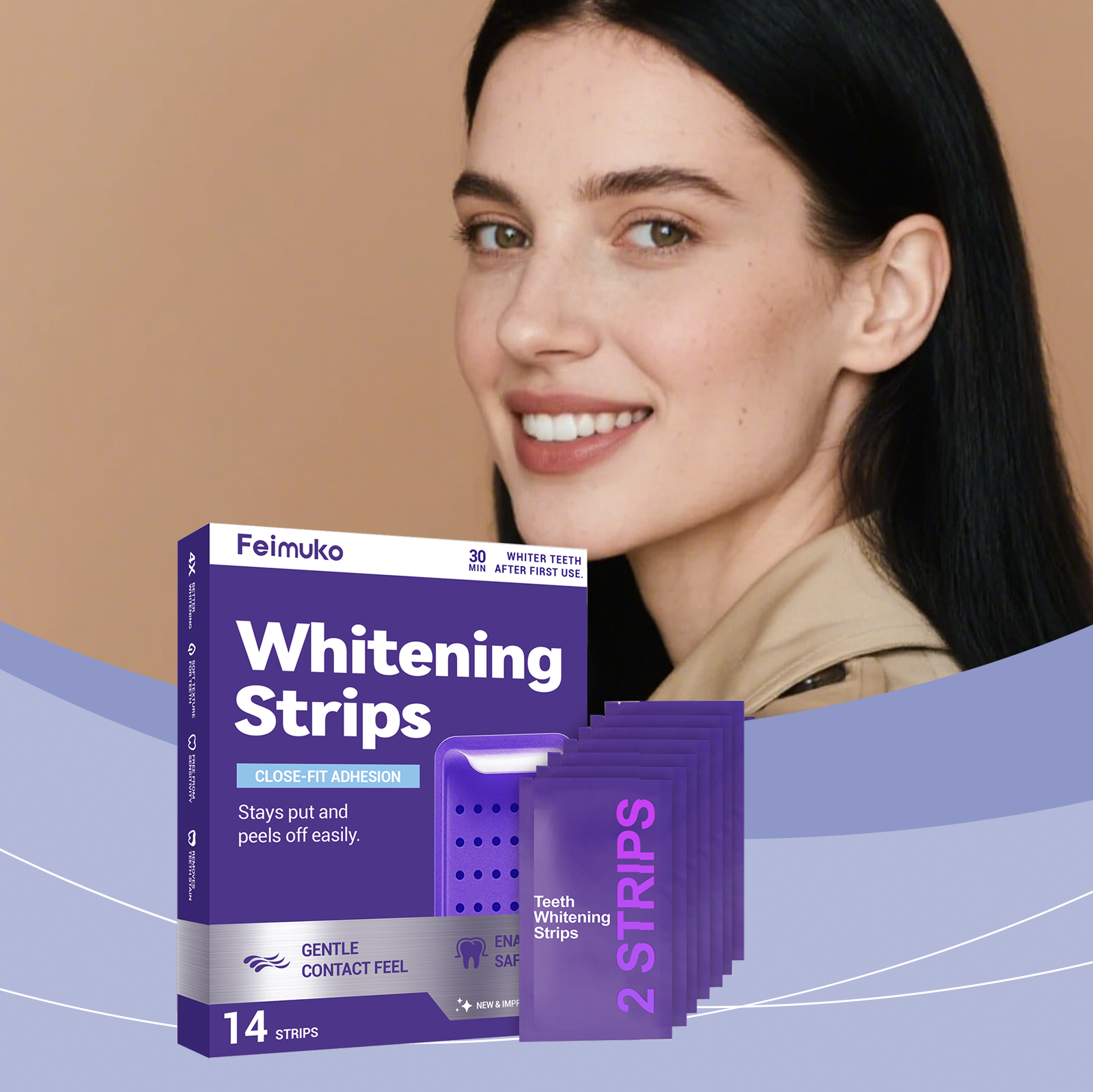 Purple Teeth Whitening Strips  - Teeth Whitening Treatment reseña y precio