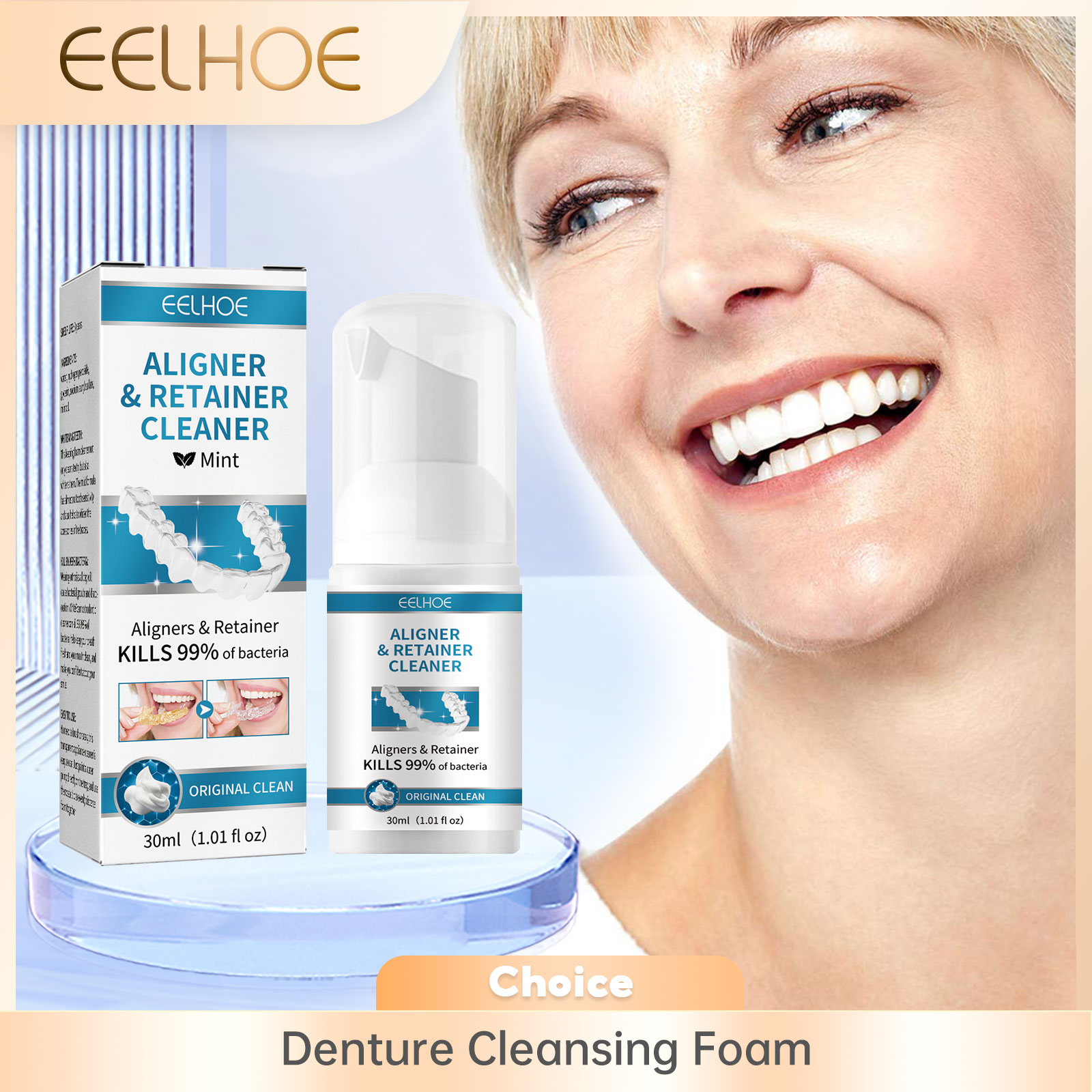 Aligner Denture Cleaner Foam D - Teeth Whitening Treatment reseña y precio