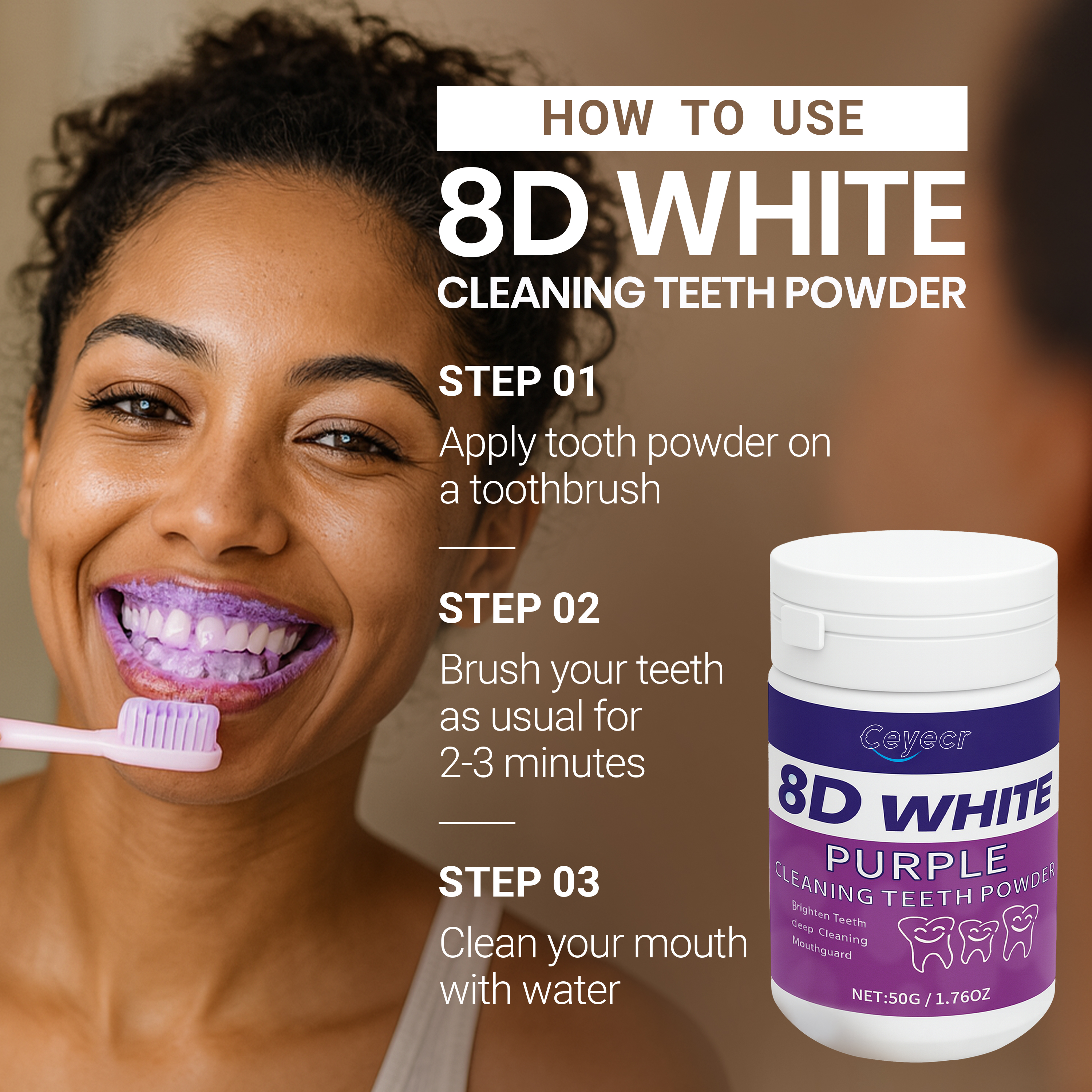 8D white Teeth Whitening Powde - Teeth Whitening Quotes reseña y precio