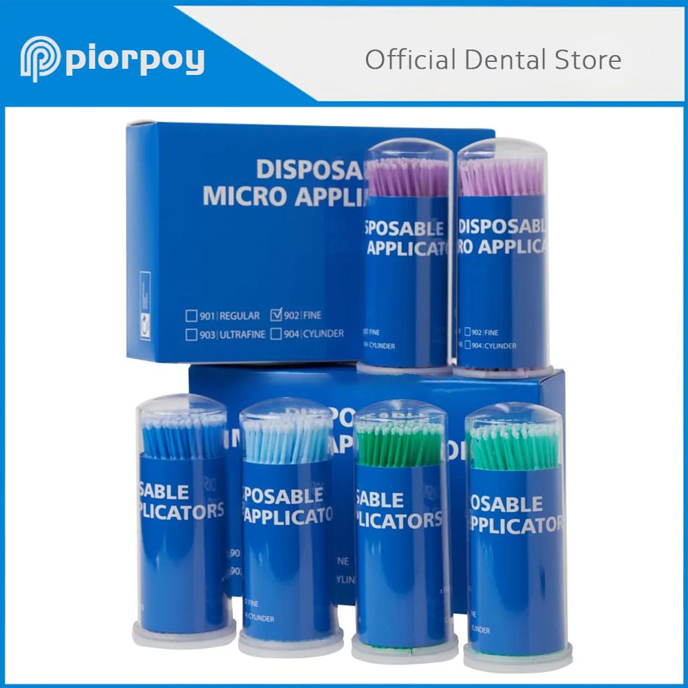PIORPOY 100Pcs Dental Micro Br - Teeth Whitening Brush reseña y precio