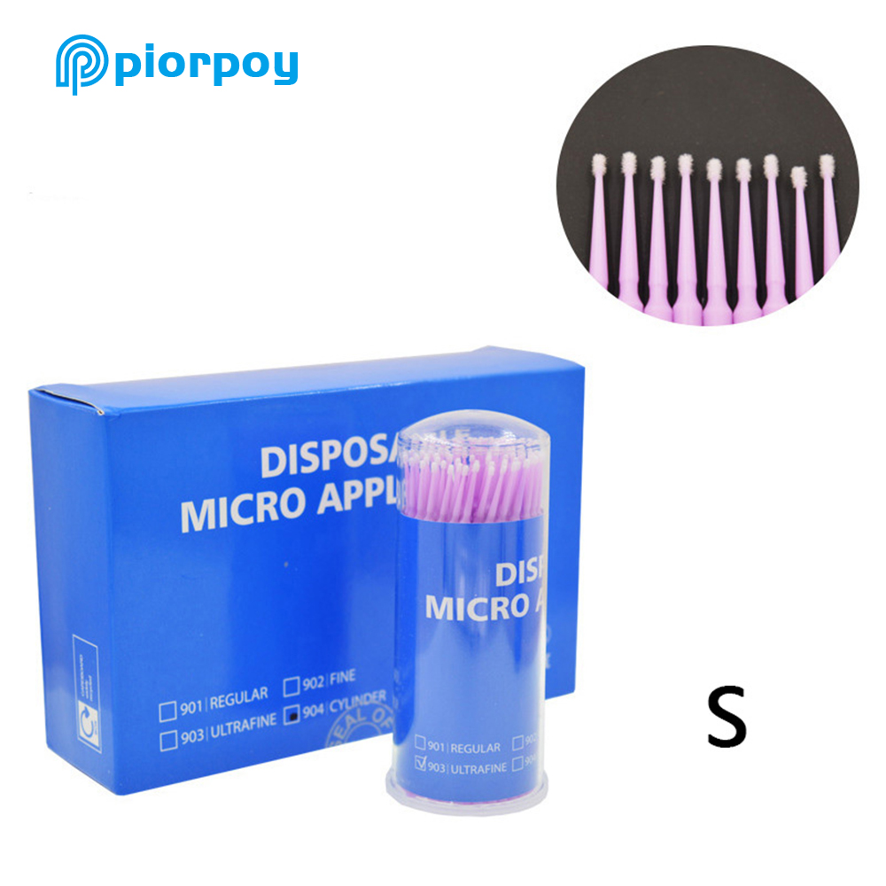 PIORPOY 100Pcs Dental Micro Br - Teeth Whitening Brush reseña y precio