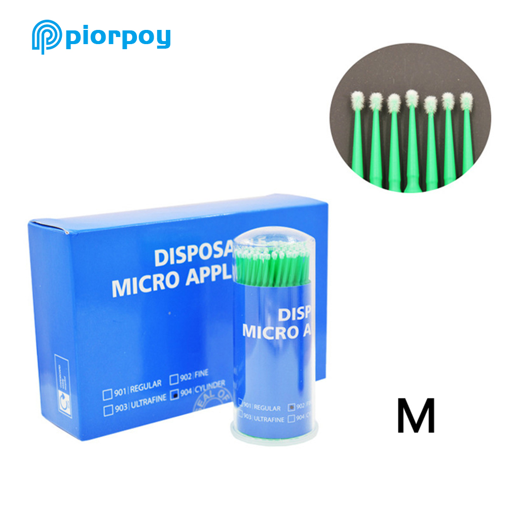 PIORPOY 100Pcs Dental Micro Br - Teeth Whitening Brush reseña y precio