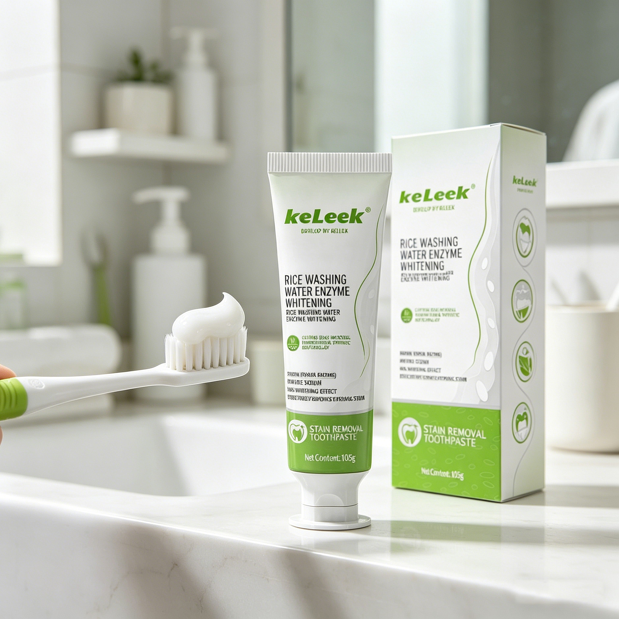 KELEEK Rice Water Enzyme Tooth - Teeth Whitening Enzymes reseña y precio