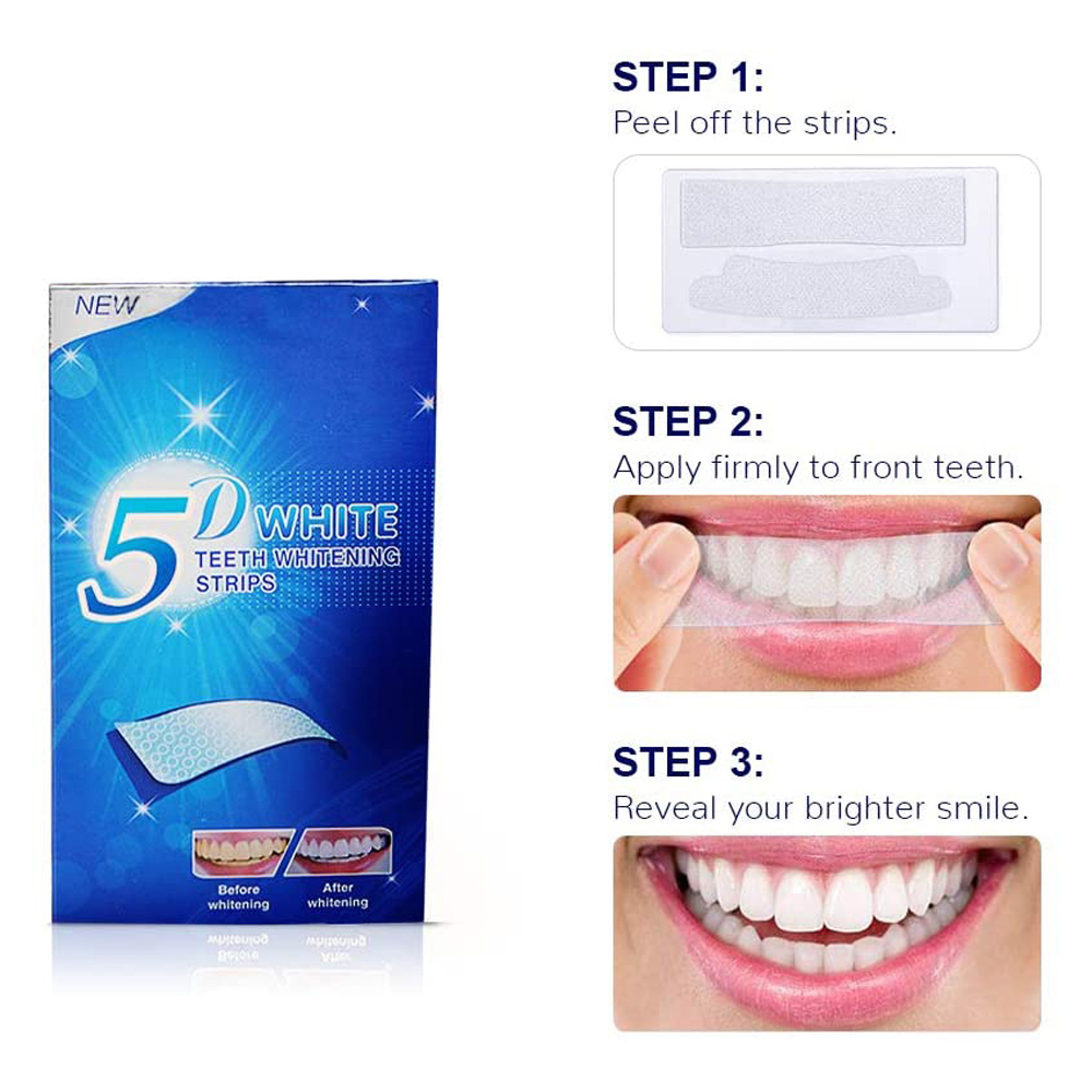 5D White Teeth Whitening Strip - Teeth Whitening Quotes reseña y precio