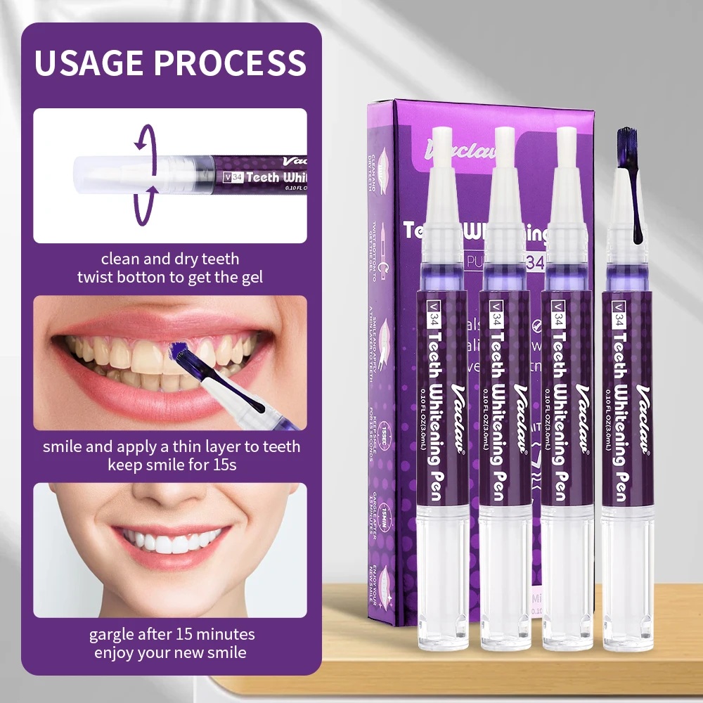 Vaclav V34 Purple teeth whiten - Teeth Paint Whitening reseña y precio