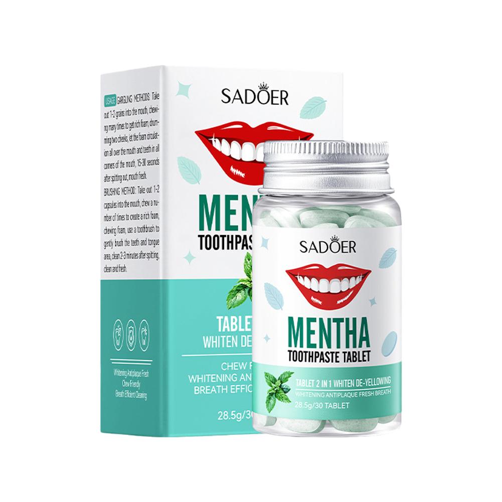 Mint Solid Toothpaste Tablets  - Teeth Whitening Q&M reseña y precio